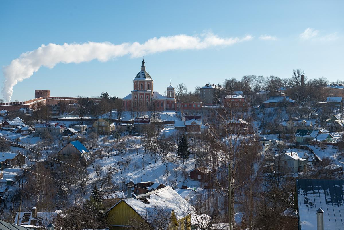 Russian winter snow city