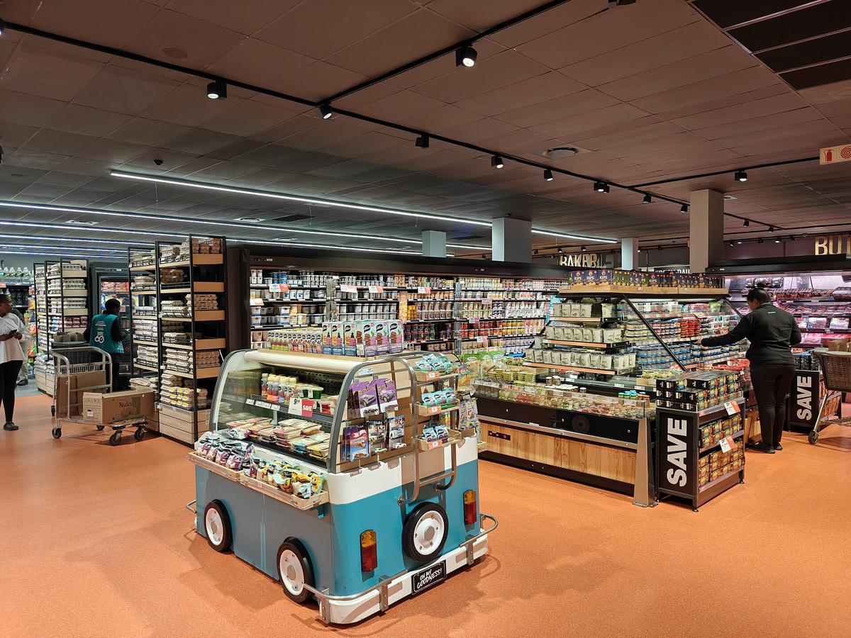 South African supermarket aisle