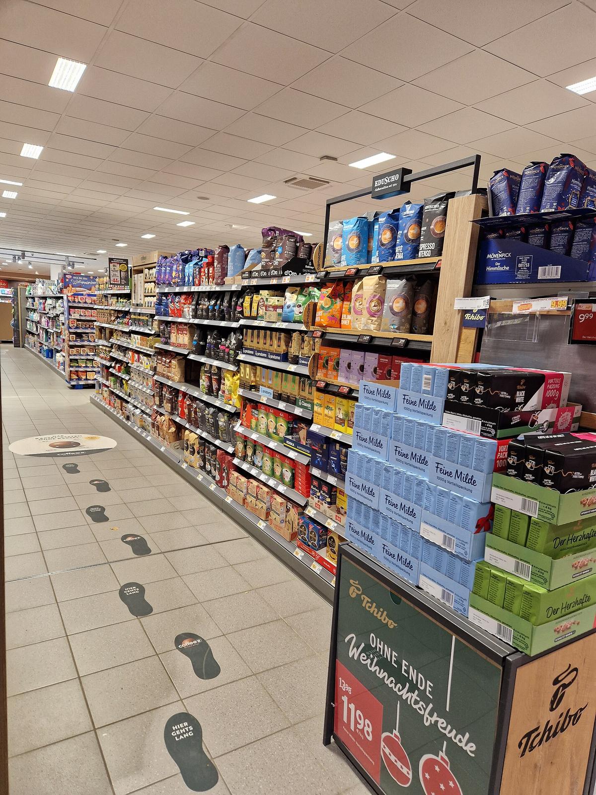 Edeka supermarket Germany interior