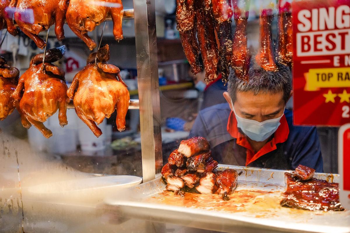 Singapore street food stall