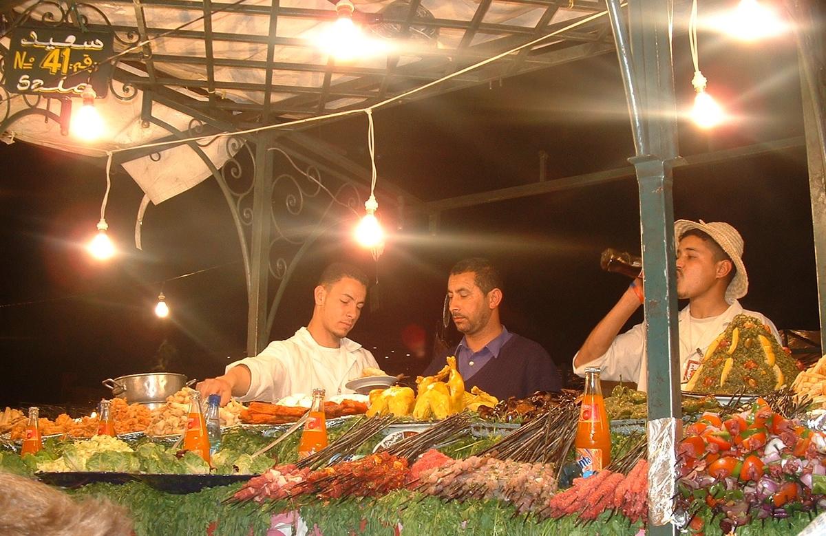 Morocco street food stall