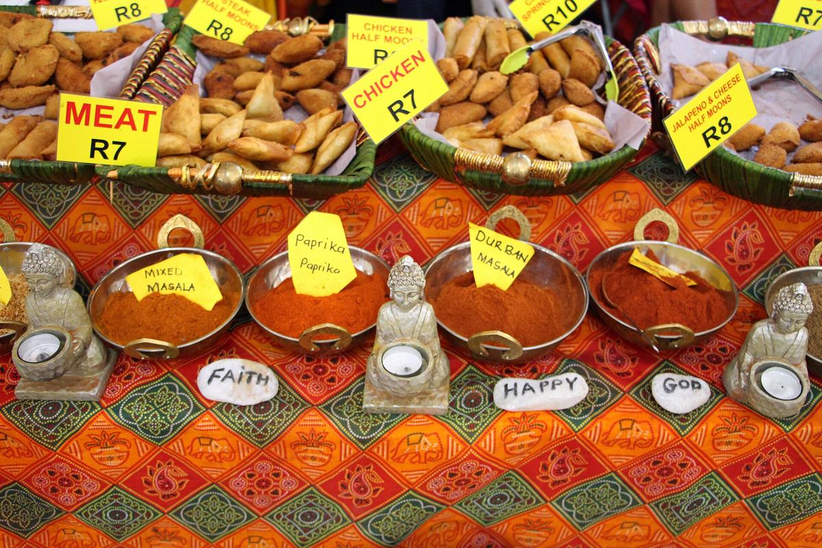 Indian spice market stall