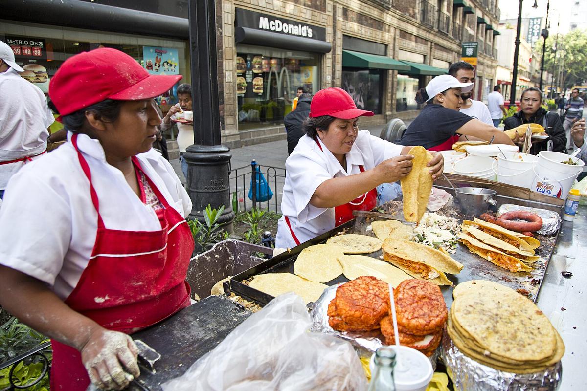 Mexico street food stall
