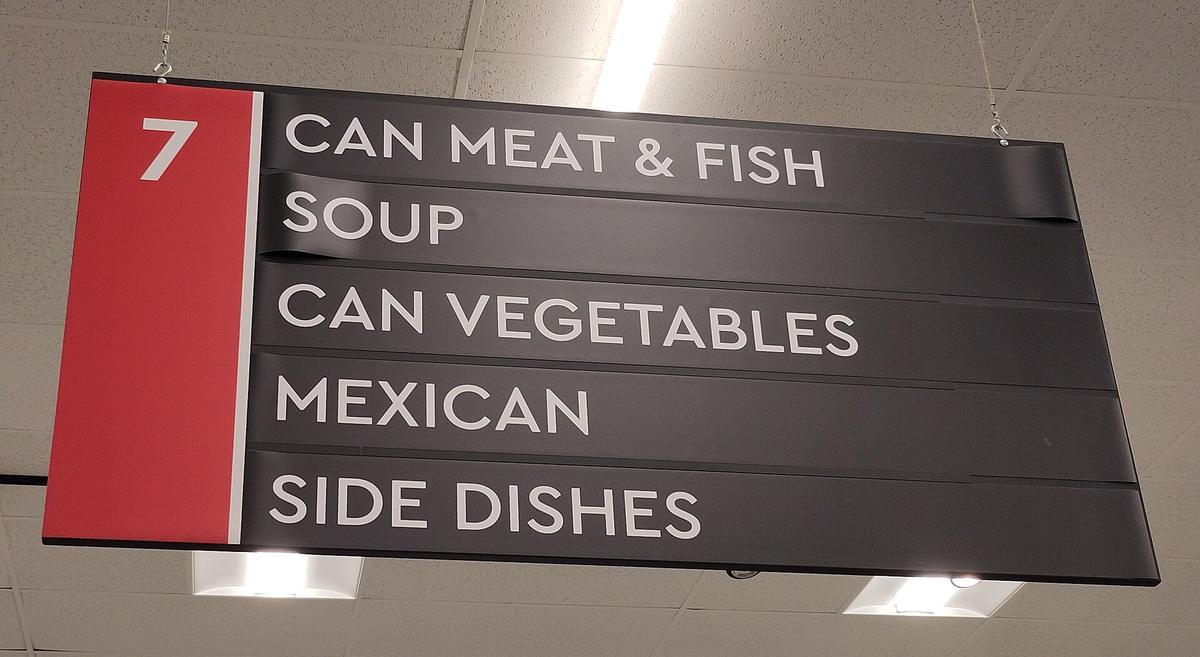 Canadian supermarket aisle