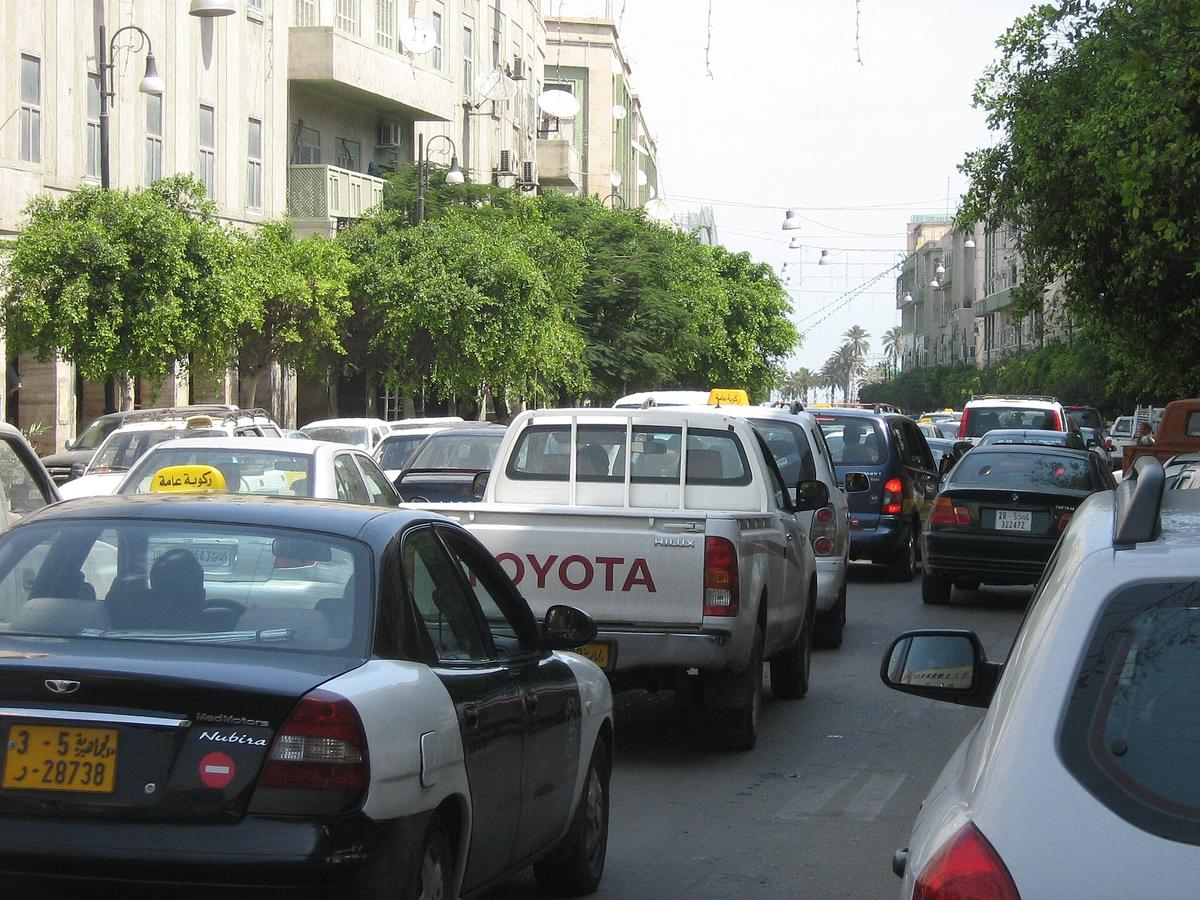 Tripoli street traffic