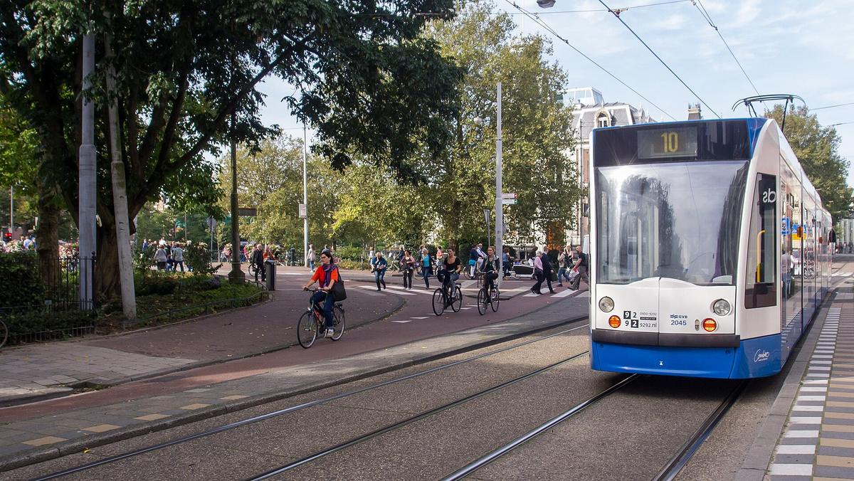 Dutch cycle path Amsterdam