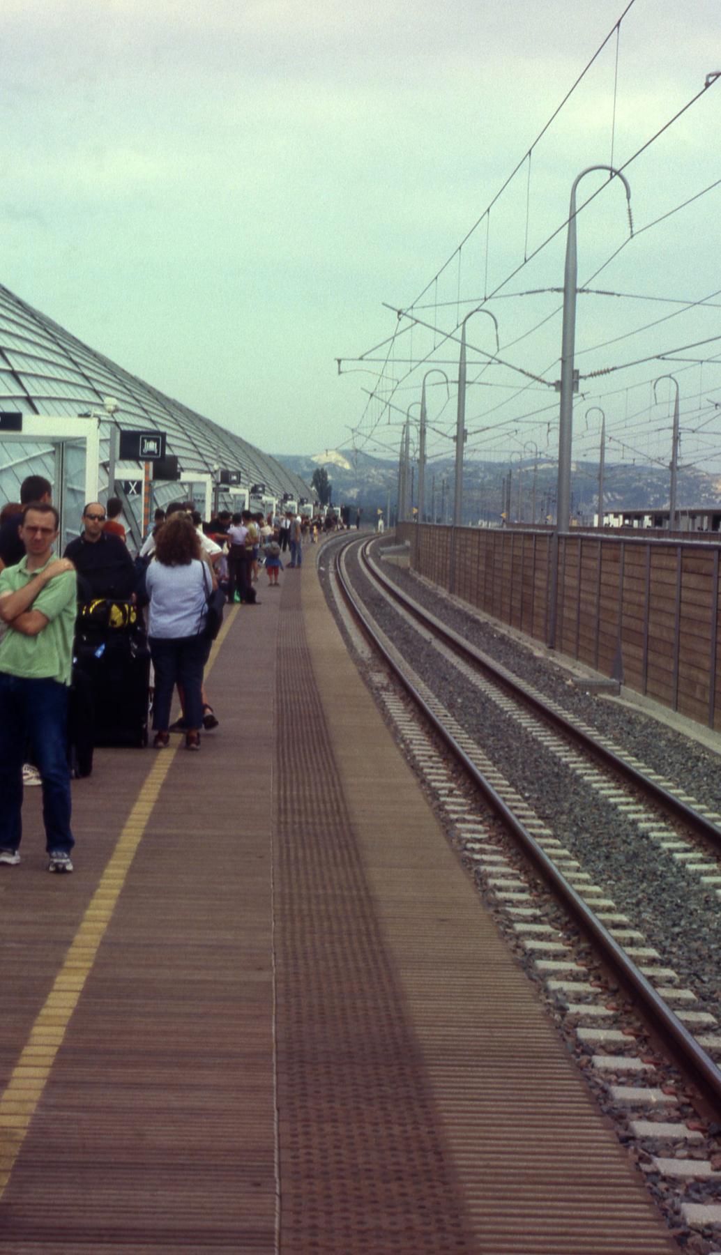 TGV train France platform