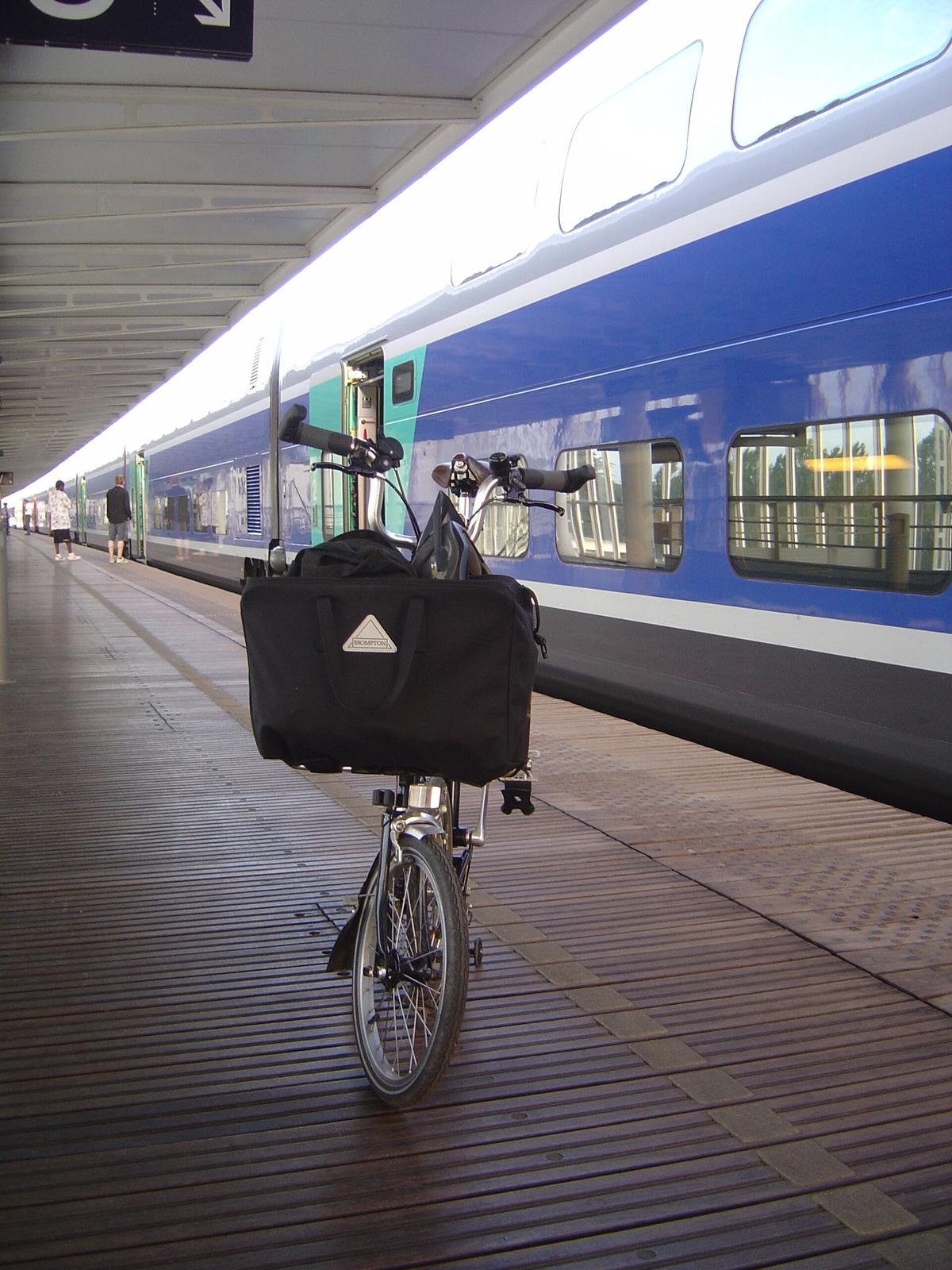 TGV train France platform