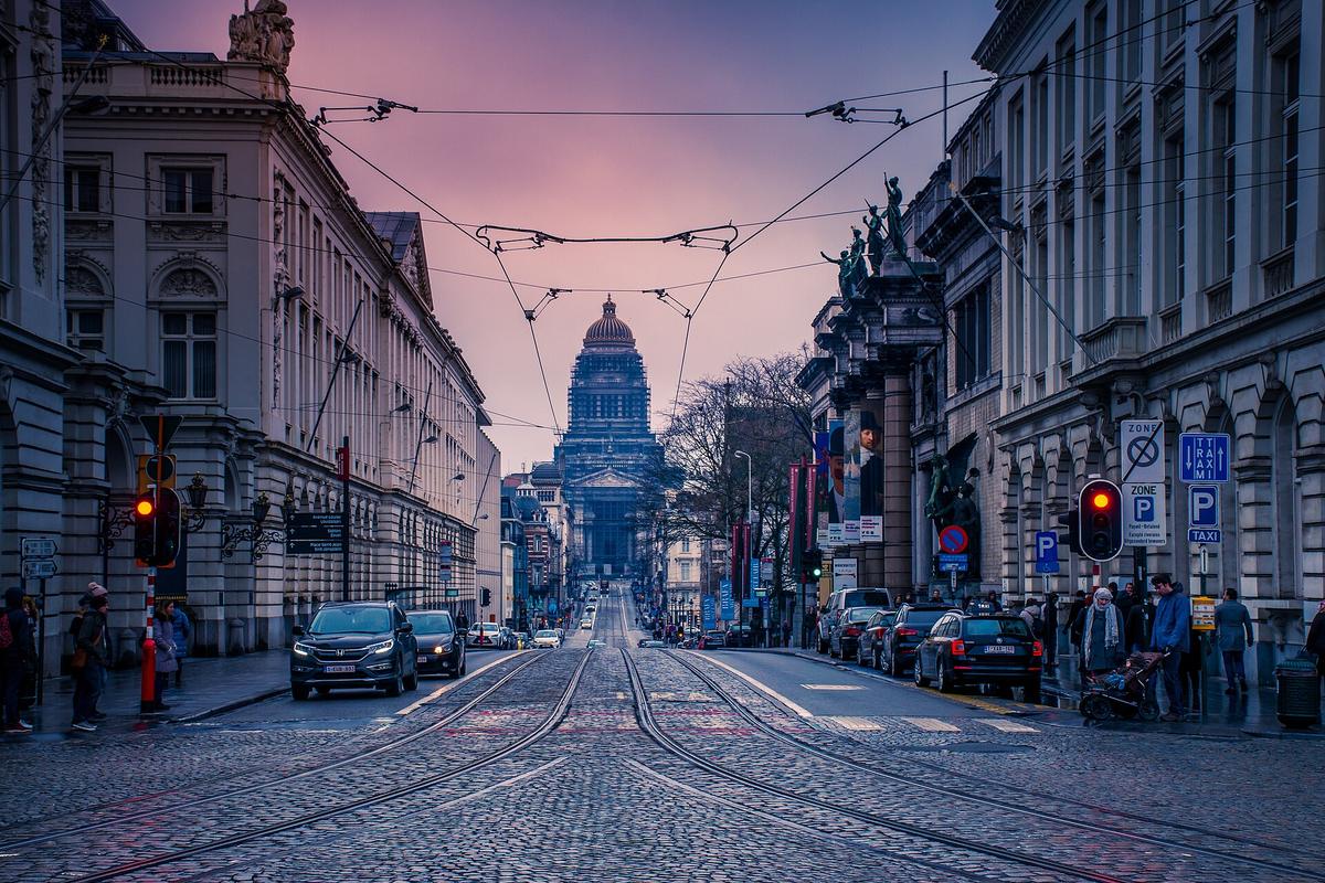 Brussels street traffic