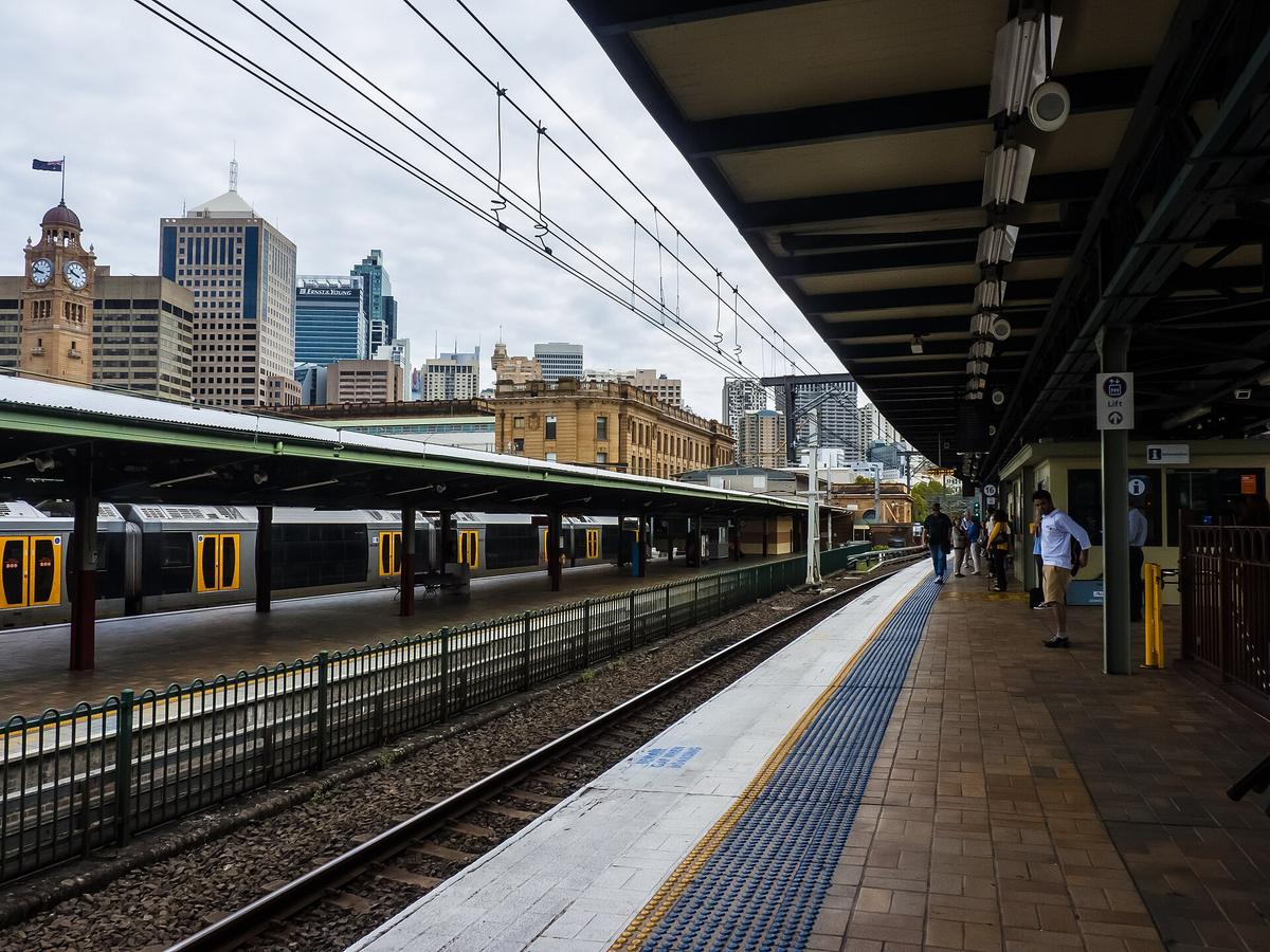 Sydney train station platform