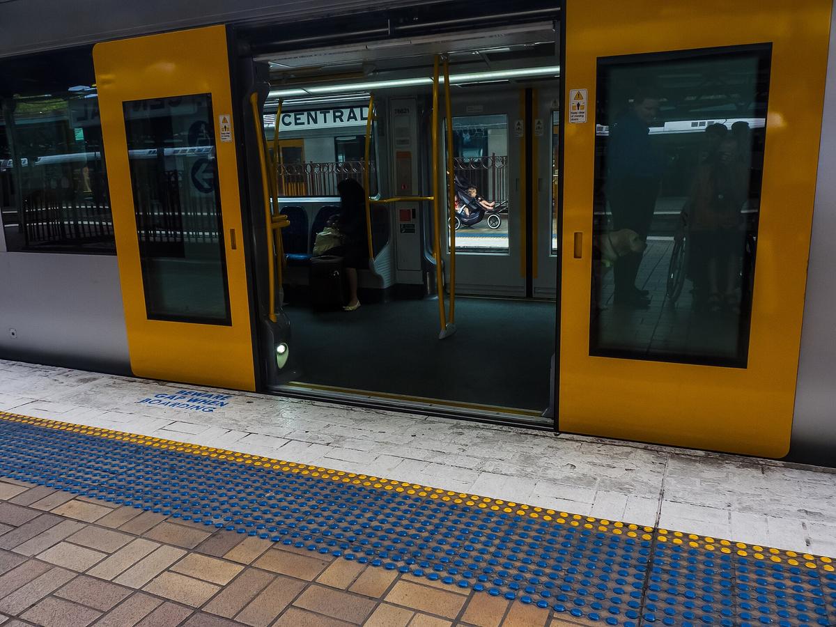 Sydney train station platform