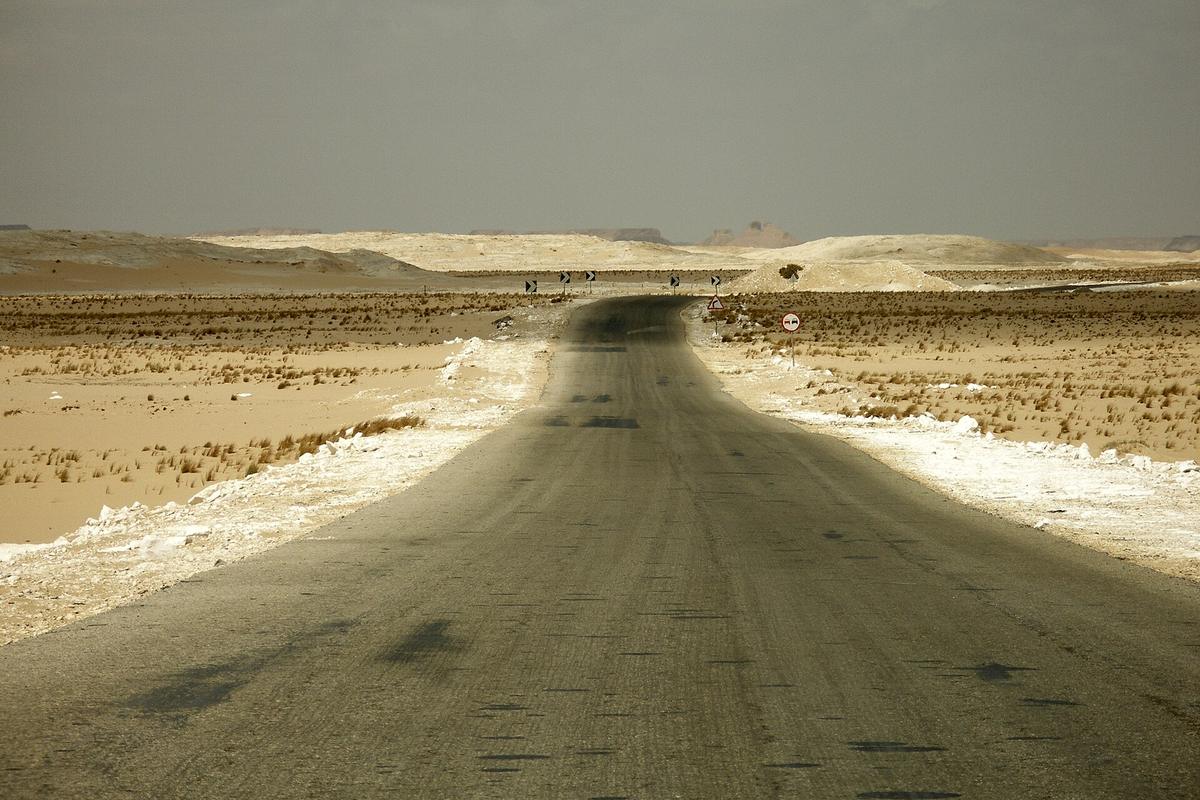 Libyan desert road