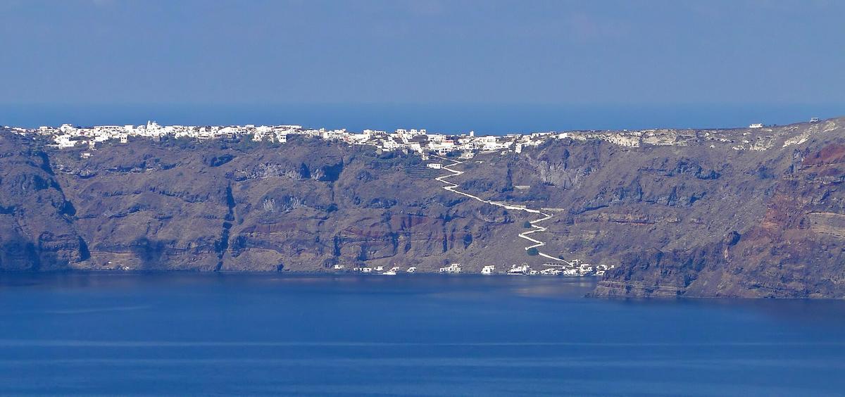 Santorini caldera village
