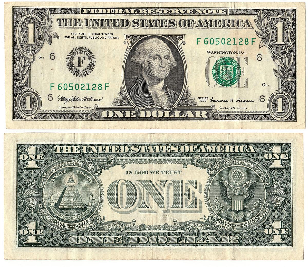 United States banknotes currency