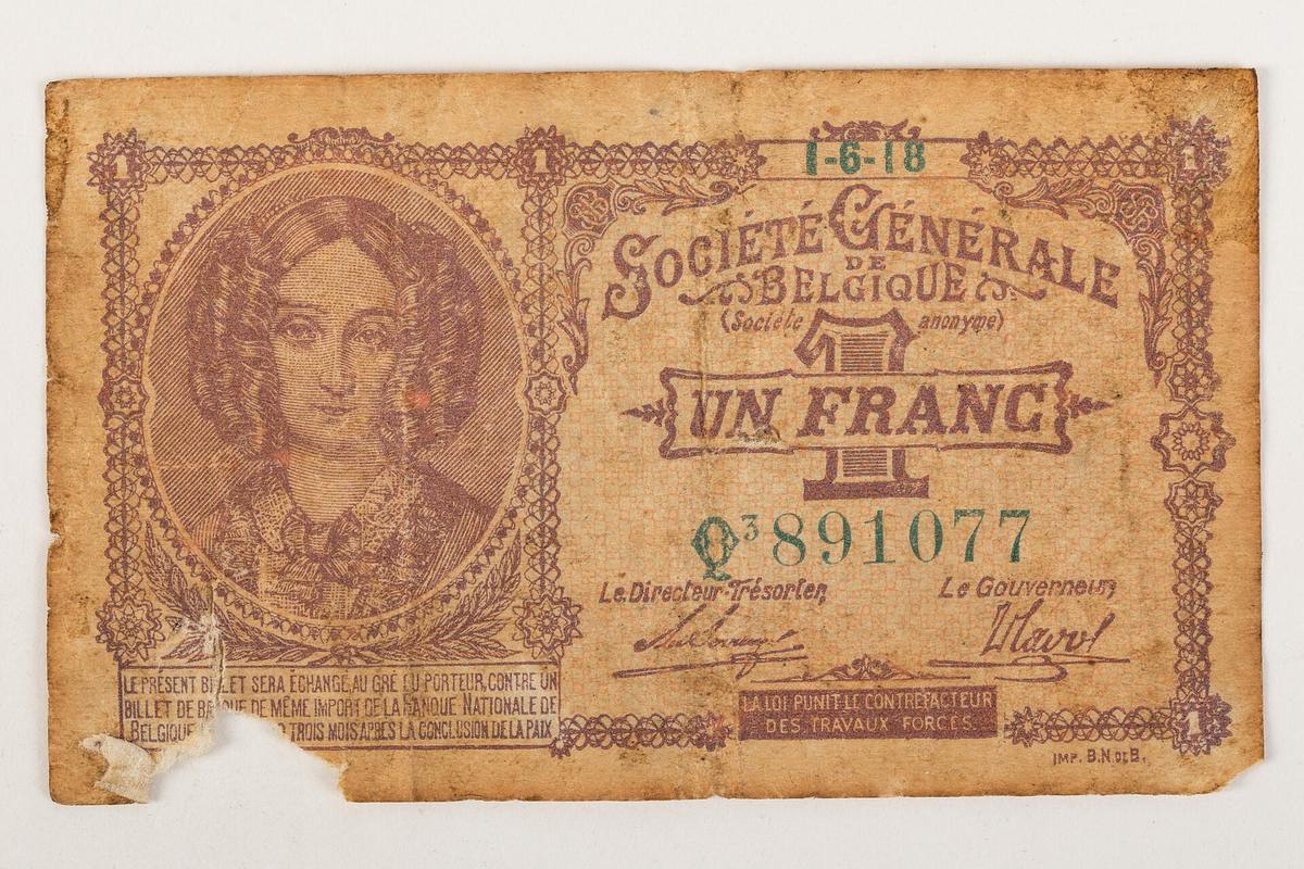 Belgium banknotes currency