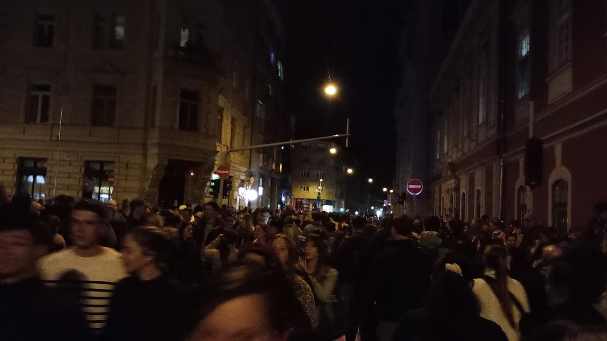 Budapest street celebration