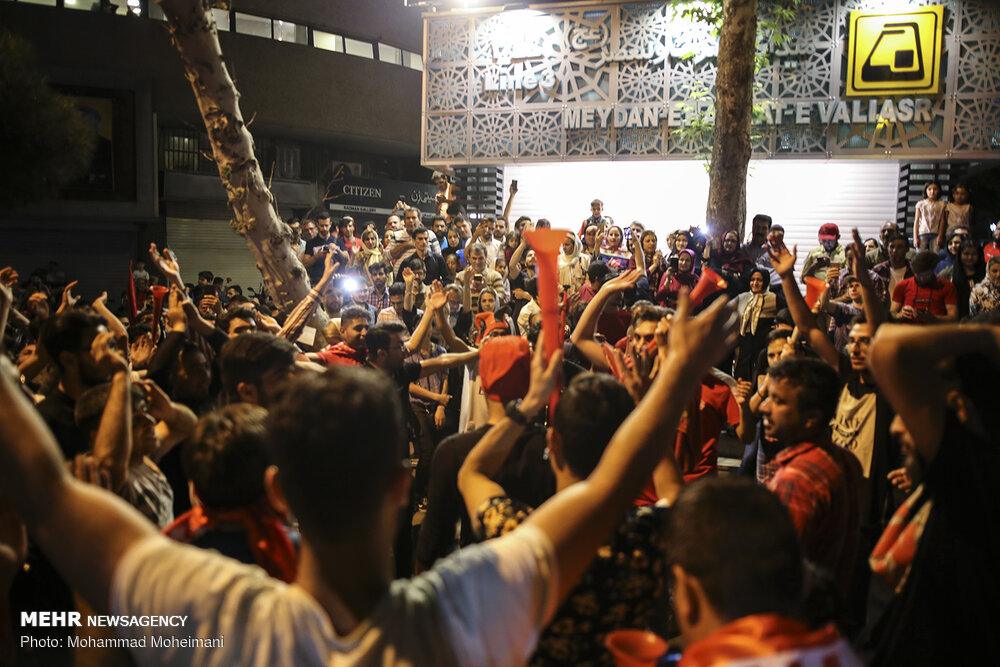 Tehran street celebration