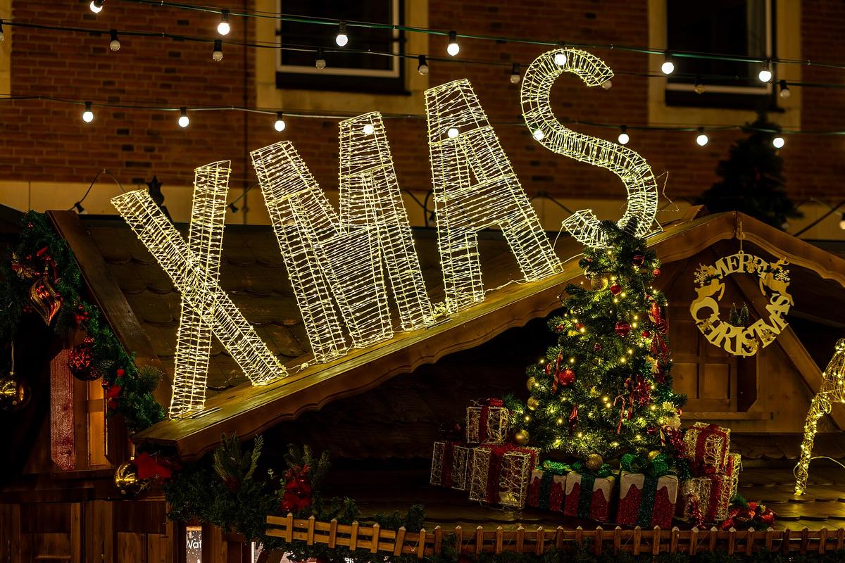 German town hall Christmas market