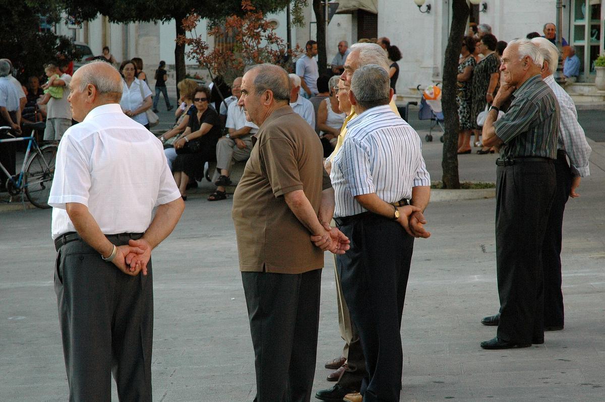 Italian religious procession street