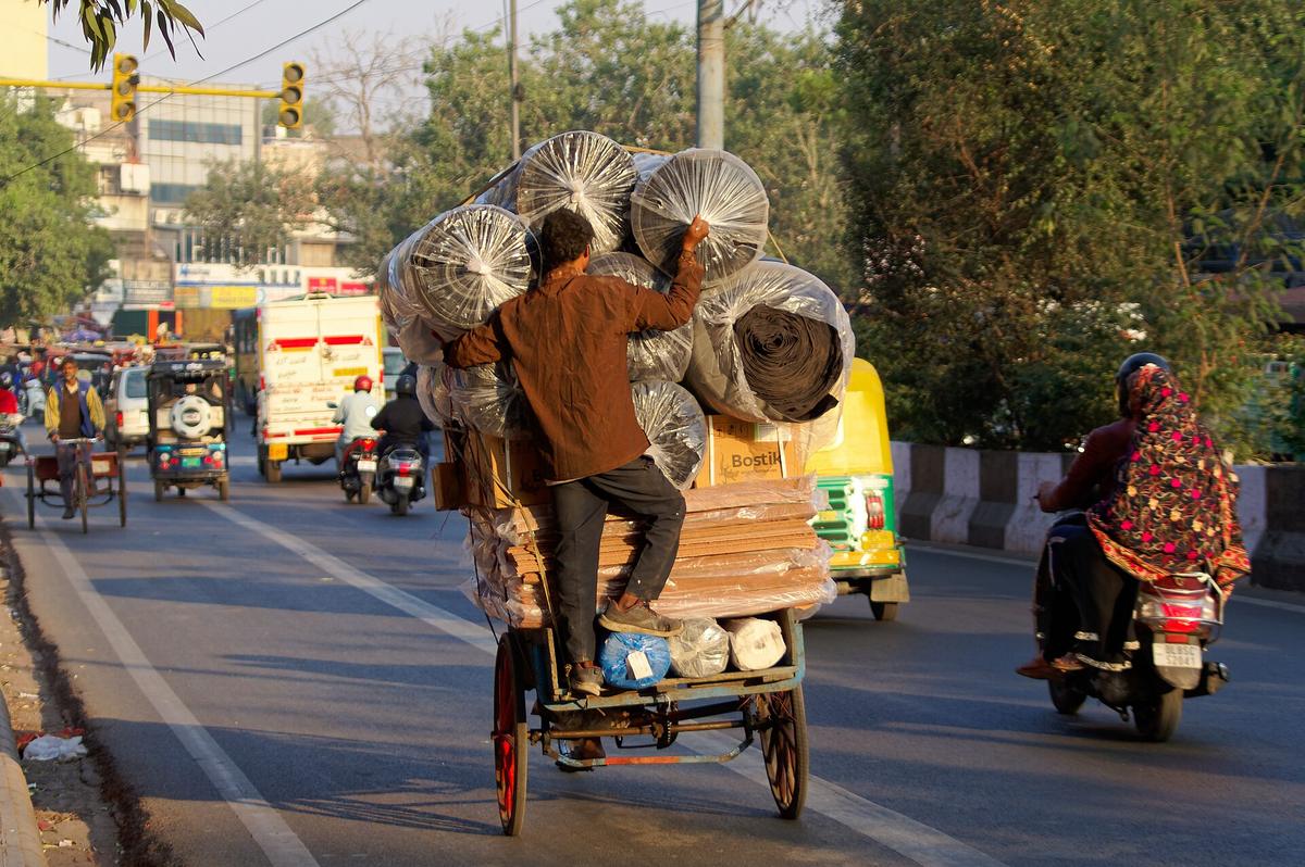 New Delhi public transport station