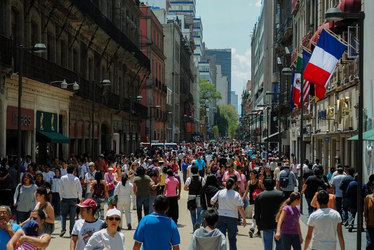 Mexico City pedestrian street