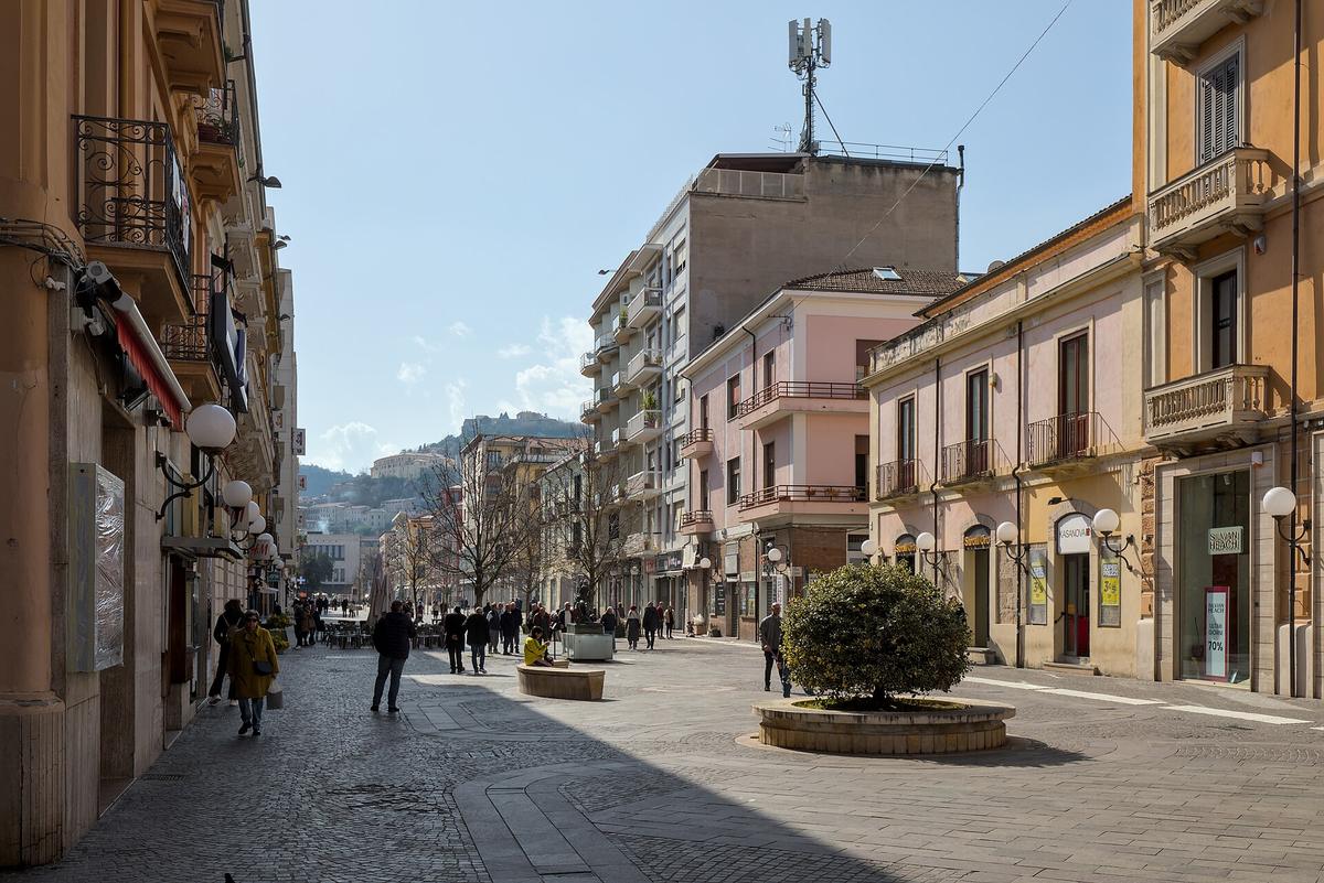 Italian city pedestrian street