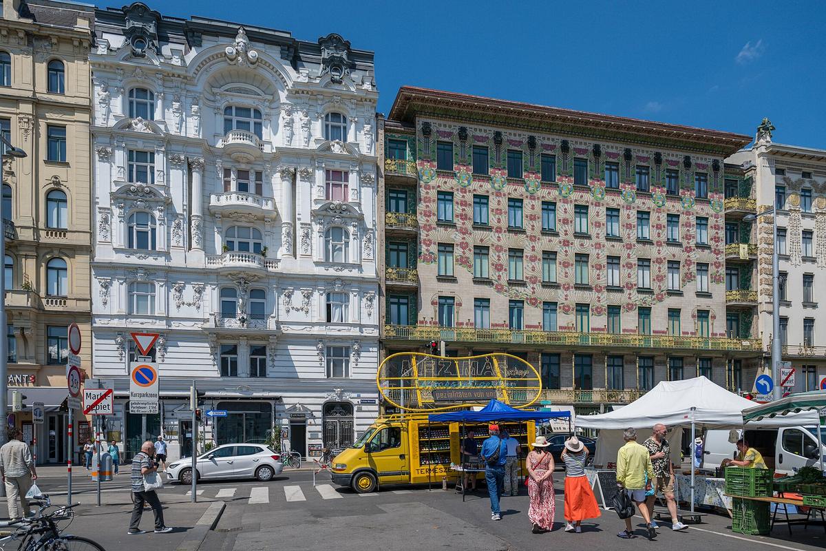 Vienna apartment building facade