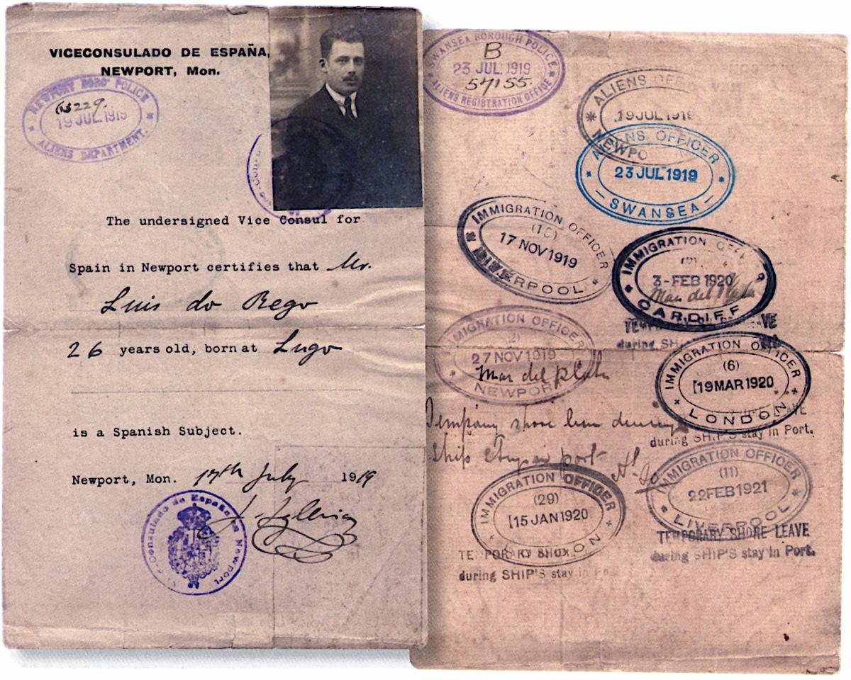 Spanish passport document