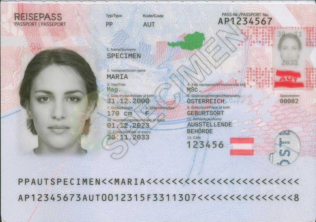Austria passport