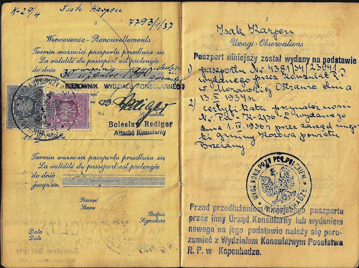 Swedish passport document