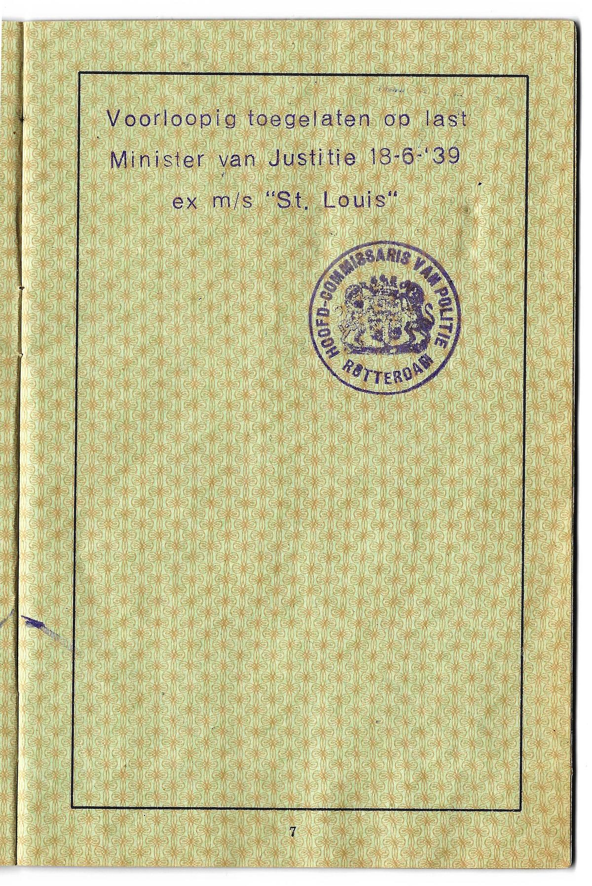 Dutch passport document